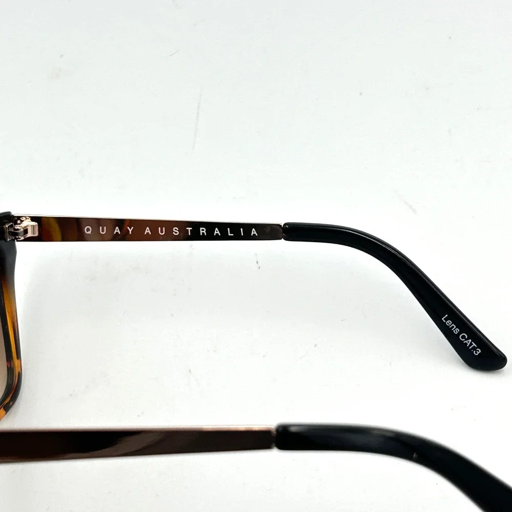 Quay Australia OTL II Sunglasses Womens Oversized Tortoise Fade Rose Gold Glam